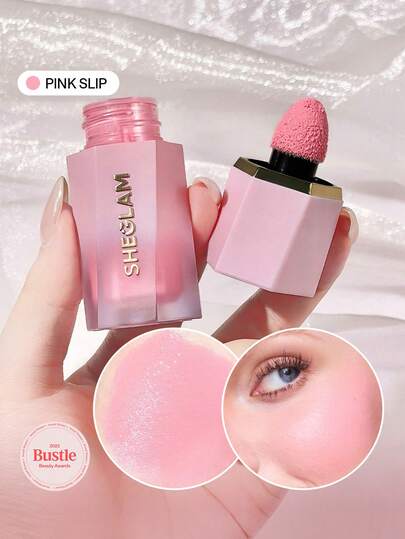 SHEGLAM Color Bloom Liquid Blush-Pink Slip Rare Brand Beauty Makeup Face Paint Cosmetic For Women Girls Perfect For Winter Spring Ideal For Y2K Fancy Fashion Suitable For Birthday Valentine'S Day Gift Rave Party Ready Best Color