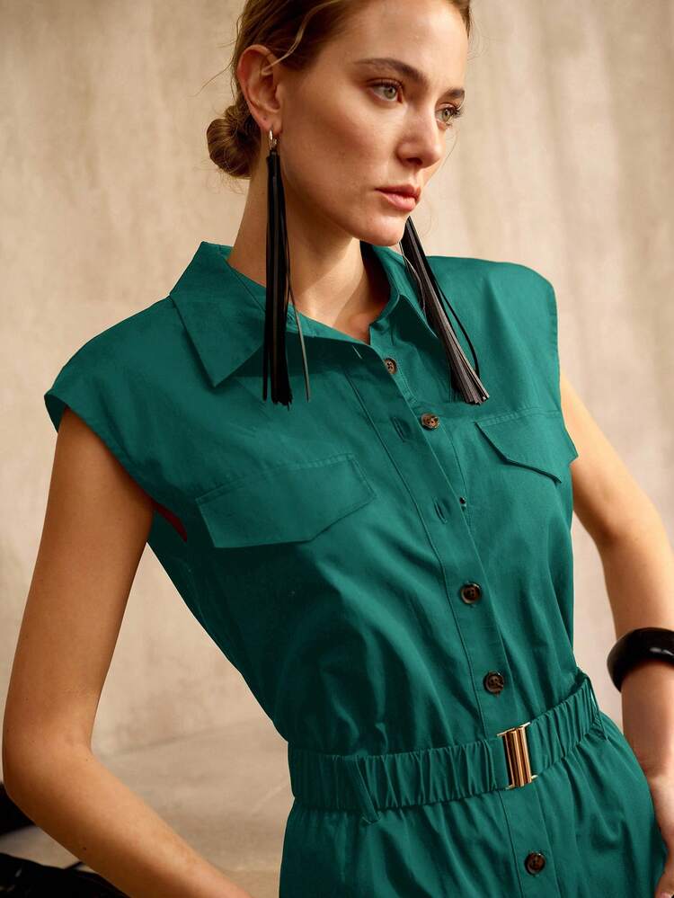 100% COTTON BATWING SLEEVE JUMPSUIT, VINTAGE STYLE