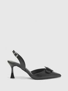 CUCCOO BIZCHIC Women's Fashion High-Heeled Shoes, Four-Season Closed Toe Sandals, Thin-Heeled Closed Toe Slippers, New Spring And Summer Belt Holiday Party Party Closed Toe Shoes, Pointed Outdoor Sexy Thin Belt Women's Sandals - Black - View 2