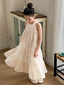 Dazy Kids 少女秋季连衣裙 - 米色 - 查看 3