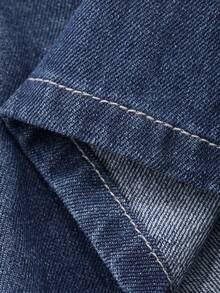 Dazy Kids 少女纯色蝴蝶结牛仔短裤夏季款 - 藍色 - 查看 8