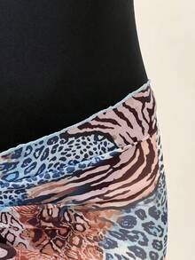 SuriyaCove Women's Fashionable Leopard Print Skirt, Versatile For Summer - Multicolor - View 1