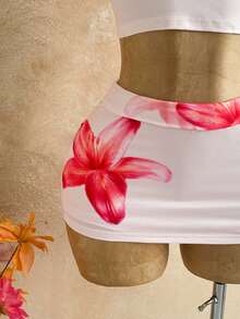 Soleia 2 piezas Conjunto de mujer con estampado floral sin mangas, casual y cómodo para el verano, versátil - Multicolor - Ver 4