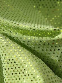 Franclia Casual Sequin Round Neck Short Sleeve T-Shirt, Summer - Green - View 5