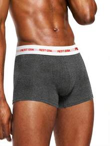 7条装男士字母印花平角内裤 - 彩色 - 查看 5