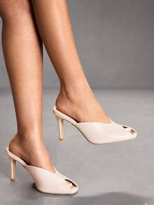 CUCCOO SZL Women's Fashionable Elegant Heeled Sandals For Party And Commute For Christmas Spring Shoes - Apricot - View 6