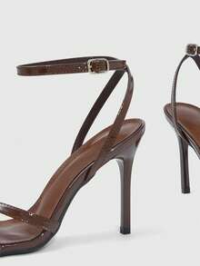 CUCCOO SZL Women Heeled Sandals - Mirror dark coffee - View 5