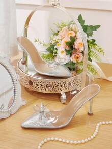 CUCCOO HITCHD Spring/Summer Fashion High Heel Pumps - Silver - View 1