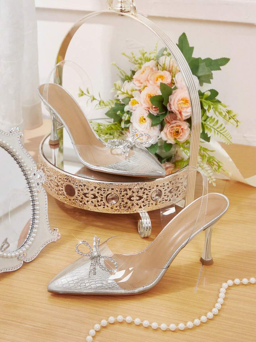 CUCCOO HITCHD Spring/Summer Fashion High Heel Pumps - Silver - View 1