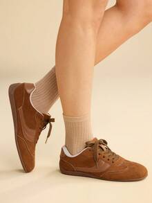 CUCCOO EASI Women Fashion Casual Brown Flat Shoes - Brown - View 10