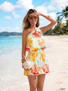 Sylviya Women's Casual Boho Printed Sleeveless Top And Shorts 2 Pieces Set Summer Outfits For Women Beach Holiday Vacation Outfits For Women Casual Sets For Women Holiday Outfits For Women Outfits Women's Country Clothing Women Two Piece Sets Cruise Outfit For Women Short Sets For Women Resort Style Outfits Zoey Outfit Resort Outfits Women Zante Outfit Outfit For Beach For Women White Floral - Multicolor - View 4
