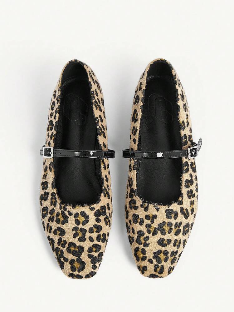 CUCCOO CHICEST Women's Casual Soft-Sole Leopard Print Strap Flat Shoes, Suitable For Summer And Autumn Wedding Shoes Summer Shoes Bride Shoes