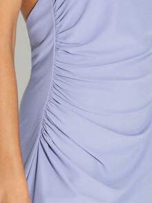 KSTM Cowl Neck Halter Backless Maxi Dress With Side Slit Bodycon Evening Formal Party Dress - Blue - View 5