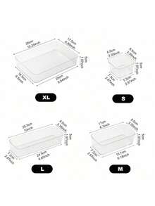 4/7/12pcs Transparent Drawer Storage Box, Cosmetic Storage Box, Desktop Divider Storage Box, Suitable For Cosmetics, Office Supplies And Sundries, Summer Gift Storage Box For Women. - Clear - View 9