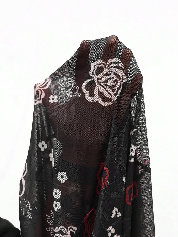 Plus Size Women V-Neck Short Sleeve Front Short Back Long Printed Blouse,Summer Outfits For Women