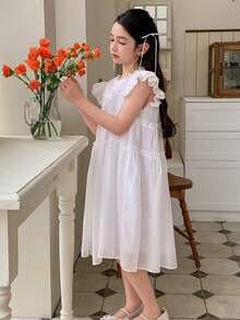 DAZY 少女秋季连衣裙 - 白色 - 查看 6