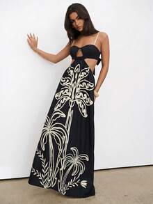 Aloruh Women's Fashionable Backless Camisole Maxi Dress, Summer - Multicolor - View 6