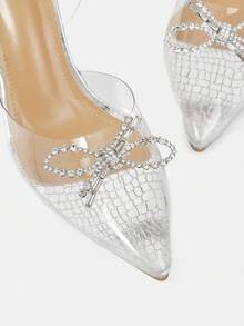 CUCCOO HITCHD Spring/Summer Fashion High Heel Pumps - Silver - View 4