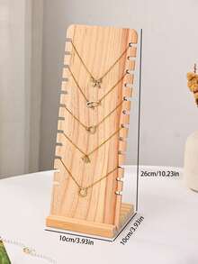 1件项链展示架，珠宝和宝石实物展示道具，展示架，配饰手镯挂钩，毛衣链展示架。 - 胡桃色 - 查看 3