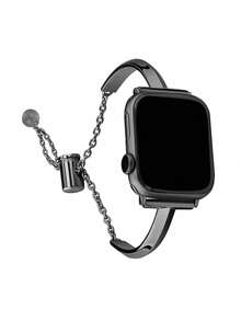 Teckwe Suitable For Applewatch Slim Watch Strap With 42/44/45/49mm Black Bracelet, A Simple And Stylish Gift For Girls - Multicolor - View 7
