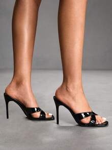 CUCCOO SZL Women Heeled Sandals - Mirror black - View 10