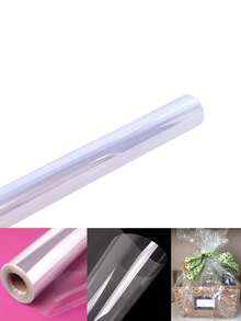 1roll Gift Wrapping Paper, Minimalist Clear Gift Wrapping Paper For Wedding, Party Valentine Day - transparent - View 5