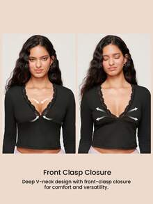 LUVLETTE Plus Reusable Sticky Self-Adhesive Backless Strapless Perforated No-Show Silicone Lift-Air Up Bra - Ginger - View 3