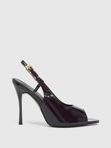 CUCCOO SZL Women's Pointed Buckle Design Daily Versatile Fashion High Heels - Deep burgundy - View 3