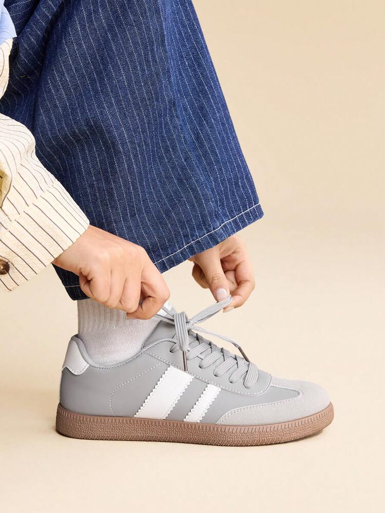 CUCCOO EASI 2024 New Spring Women Retro Versatile Casual Sneakers, Flat White Shoes For Christmas