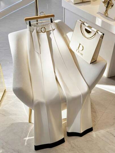 GlowEve Women's Solid Color Minimalist Casual Pants