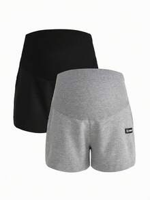Modmama Maternity Clothes Pants Summer Pregnant Two-Piece Shorts-Comfortable And Casual 2pcs Comfortable Adjustable Waist Shorts - Multicolor - View 11