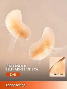 LUVLETTE Plus Reusable Sticky Self-Adhesive Backless Strapless Perforated No-Show Silicone Lift-Air Up Bra - Ginger - View 1