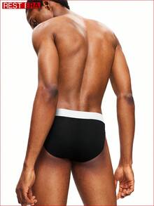 Rest Era 7 chiếc/gói Quần lót nam phối màu, có chữ, cạp chun thoáng khí, thoải mái - Nhiều màu - Xem 2