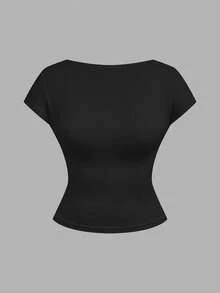 SHEIN EZwear 女士多色露背针织T恤，多件装 - 彩色 - 查看 9