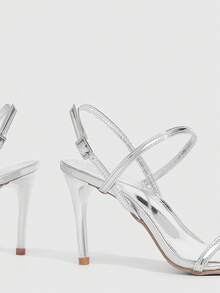 CUCCOO SZL Women's Fashion High Heel Shoes - Silver - View 6