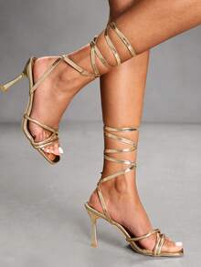 CUCCOO SZL Women's Fashion High Heel Shoes - Gold - View 7