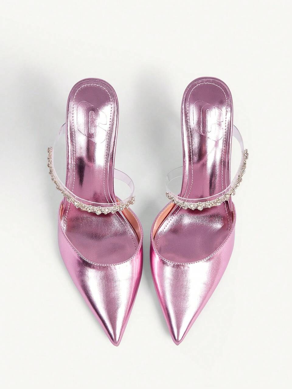 CUCCOO CHICEST Women's Pointed Toe Rhinestone Decor Daily Versatile Fashion High Heels Summer Shoes Wedding Shoes Bride Shoes