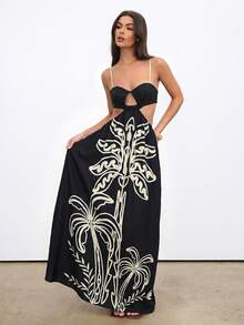 Aloruh Women's Fashionable Backless Camisole Maxi Dress, Summer - Multicolor - View 4