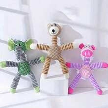 Chew Toys For Dogs - Elephant, Bear, Pig Animal Shaped Squeaky Toys For Small Pets - Multicolor - View 9