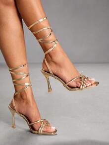 CUCCOO SZL Women's Fashion High Heel Shoes - Gold - View 1