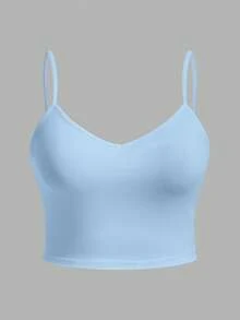 SHEIN EZwear 3件套休闲纯色吊带背心，女士款，适合夏季穿着 - 彩色 - 查看 7