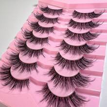 7 Pairs Faux Mink Lashes With Wispy Fairy, Cat Eye And Spiky Strip Design, Natural Look, For Eyelash Extension - Natural Lashes - View 8