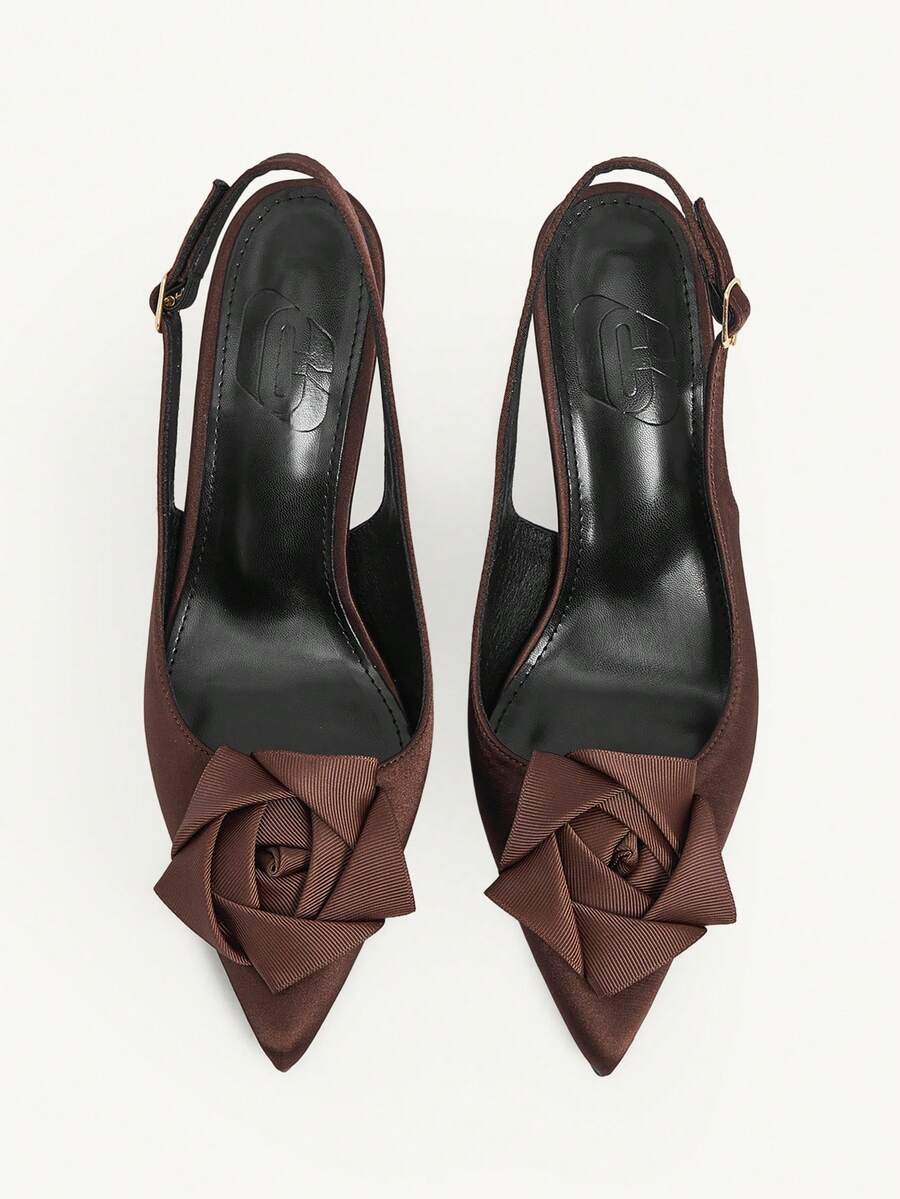 CUCCOO CHICEST Giày cao gót mũi nhọn có khóa cài dành cho nữ, kiểu dáng thời trang, đa năng cho mang hàng ngày. - Cà phê nâu - Xem 1