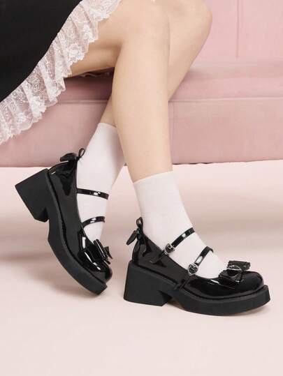 CUCCOO DOLLMOD Black Fashion Ladies Platform Mary Jane Lolita Wear