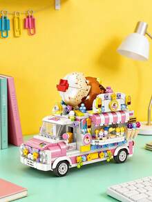MINKOJA Bộ xếp hình xe kem 595 mảnh sống động – Mô hình đầy màu sắc, chân thực để trang trí nhà cửa và mang tính giáo dục, món quà hoàn hảo cho mẹ, bạn gái và bạn bè vào ngày Valentine, lễ Phục sinh. - Nhiều màu - Xem 6