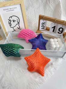 1 peça Estrela-do-mar com juntas móveis impressas em 3D para decoração relaxante e alívio da ansiedade. Disponível em várias cores (rosa e azul). Ideal para amantes do oceano, presente para família e amigos, perfeito para festas e eventos. Brinquedo divertido e criativo para decorar sua mesa. - Estrela-do-mar 3D - Ver 3
