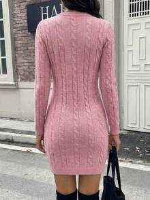 Women Short Dresses - Rosa claro - View 3