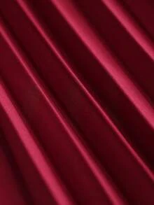 Franclia 女士酒红色无袖长款网纱罩衫连衣裙，适合婚礼、生日及各种场合 - 酒紅色 - 查看 4