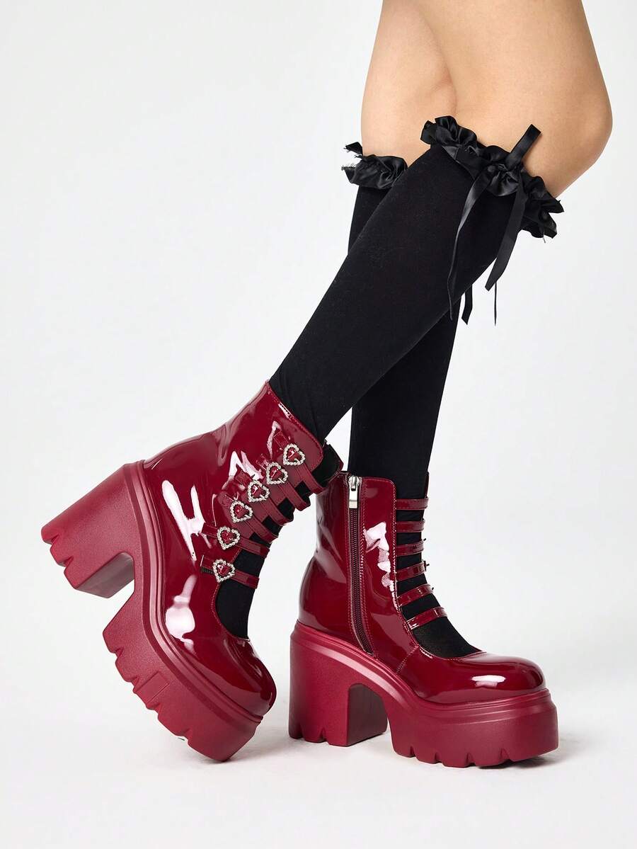 ROMWE Kawaii Women Heeled Sandals~ 2026 New Fashion Spring And Autumn ...