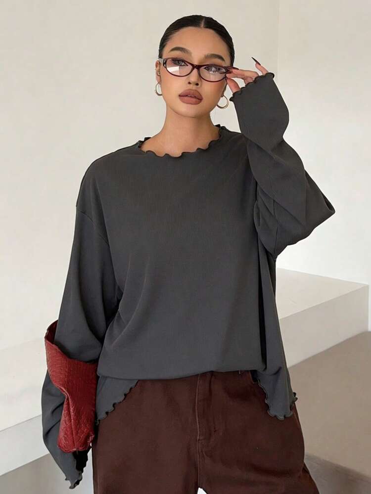 Dazy Plus Oversized Striped Short Sleeve Black & White Summer T-Shirt